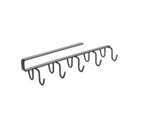 Metaltex Undertray with hooks, black, 6 x 25 x 6 cm