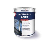 Metaltop - Antirouille Acier - Gris fenêtre - RAL 7040-5 L - Sous-couche de protection contre la corrosion pour fer et métal brut