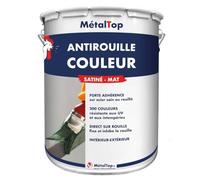 Metaltop - Antirouille Couleur - Ivoire - Ton pierre - RAL 1015-5 L - Primaire de protection pour métaux courants avec finition teintée