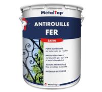 Metaltop - Antirouille Fer - Gris terre dombre - RAL 7022-5 L - Sous-couche antirouille pour fer, acier et métaux exposés