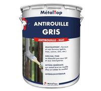 Metaltop - Antirouille Gris - Gris fenêtre - RAL 7040-15 L - Sous-couche antirouille performante pour métal et fer