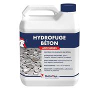 Métaltop - Hydrofuge Beton - 5 L - Pour une protection anti-humidité pour dalle, mur, terrasse et fondation
