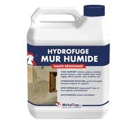 Métaltop - Hydrofuge Mur Humide - 1 L - Traitement anti-infiltration pour murs poreux ou détériorés par l'humidité