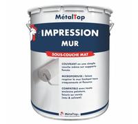 Metaltop - Impression Mur - Blanc - 1 L - Primaire d'accrochage, masque les taches, séchage rapide, sans odeur