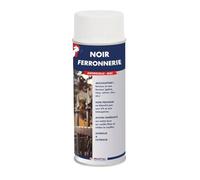 Metaltop - Noir Ferronnerie - Noir signalisation - RAL 9017 - Bombe 400 ml - Sous couche antirouille et finition noire pour fer forgé et métal