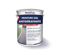 Metaltop - Peinture Antiderapante - Vert jaune - RAL 6018-5 L - Protection anti-glisse pour sols en béton, ciment, bois