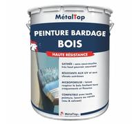 Metaltop - Peinture Bardage Bois - Vert blanc - RAL 6019-1 L - Protection longue durée bois neufs et anciens, microporeuse et anti-UV.