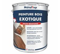 Metaltop - Peinture Bois Exotique - Gris anthracite - RAL 7016-1 L - Satinée, microporeuse, haute adhérence bois tropicaux (ipé, iroko, sipo)