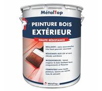 Metaltop - Peinture Bois Exterieur - Bleu clair - RAL 5012-5 L - Finition brillante, haute résistance aux UV et intempéries, pose facile.