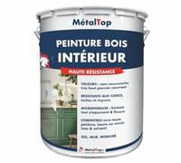 Metaltop - Peinture Bois Interieur - Blanc perle - RAL 1013-1 L - Microporeuse et lessivable pour portes, fenêtres, meubles