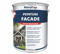 Metaltop - Peinture Facade - Bleu pigeon - RAL 5014-5 L - Microporeuse, idéale pour murs extérieurs en rénovation ou neuf
