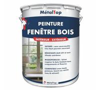 Metaltop - Peinture Fenetre Bois - Brun chocolat - RAL 8017-1 L - Possède des propriétés imperméabilisante qui assurent une protection optimale contre les intempéries
