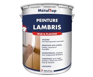 Metaltop - Peinture Lambris - Beige - RAL 1001-15 L - Solution idéale pour rénover et protéger vos lambris bois, neufs ou usés.