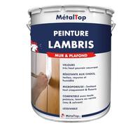 Metaltop - Peinture Lambris - Bleu ciel - RAL 5015-5 L - Solution idéale pour rénover et protéger vos lambris bois, neufs ou usés.
