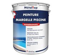 Metaltop - Peinture Margelle Piscine - Ivoire - Ton pierre - RAL 1015-1 L - Peinture anti-glisse, résistante humidité et UV - Finition durable spéciale extérieur