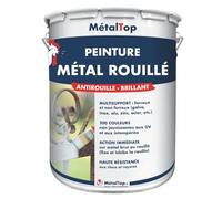 Metaltop - Peinture Metal Rouille - Vert réséda - RAL 6011-1 L - Protection antirouille pour fer et acier anciennement rouillés.