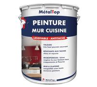 Metaltop - Peinture Mur Cuisine - Blanc gris - RAL 9002-1 L - Résiste à la chaleur, à la graisse et aux éclaboussures.