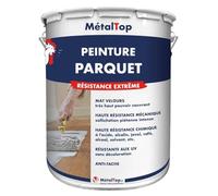 Metaltop - Peinture Parquet - Blanc perle - RAL 1013-5 L - Convient aux parquets et planchers en bois neufs ou usés.