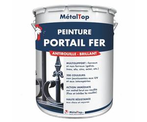 Metaltop - Peinture Portail Fer - Vert feuillage - RAL 6002-1 L - Protection antirouille et finition durable pour métal extérieur