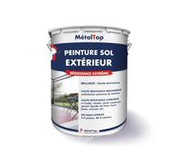 Metaltop - Peinture Sol Exterieur - Vert jaune - RAL 6018-5 L - Pour béton et ciment, protège et résiste aux UV et intempéries.