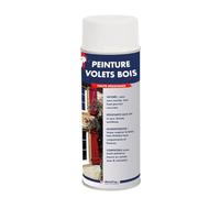 Metaltop - Peinture Volets Bois - Noir signalisation - RAL 9017 - Bombe 400 ml - Microporeuse, anti-UV, anti-humidité, haute protection 15 ans