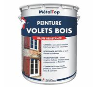 Metaltop - Peinture Volets Bois - Vert blanc - RAL 6019-5 L - Microporeuse, anti-UV, anti-humidité, haute protection 15 ans