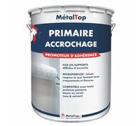 Metaltop - Primaire Accrochage - Blanc pur - RAL 9010-1 L - Sous-couche intérieur/extérieur, améliore l'accroche des peintures.