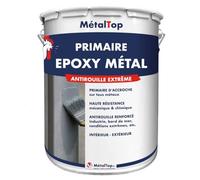 Metaltop - Primaire Epoxy Metal - Gris fenêtre - RAL 7040-1 L - Sous-couche antirouille à forte adhérence pour métaux courants