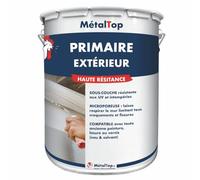 Metaltop - Primaire Exterieur - Blanc - 15 L - Sous-couche, haute adhérence, sans odeur, séchage rapide.