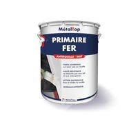 Metaltop - Primaire Fer - Blanc pur - RAL 9010-1 L - Améliore l'adhérence des peintures sur métaux neufs et anciens.