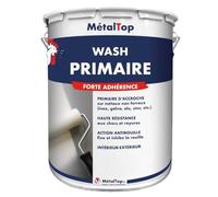 Metaltop - Wash Primaire - Blanc pur - RAL 9010-1 L - Sous-couche d'accroche pour inox, galva, alu, zinc