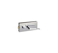 METALUX 9045 - Serrures de milieu pour portes en verre CLARIT Pêne demi tour Fouillot 7 mm Cylindre à profil européen Inox Poli