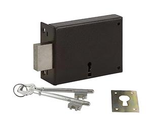 Metalux Série 467 Gauche - Serrure en applique 140x80 Porte extérieur portail cave jardin