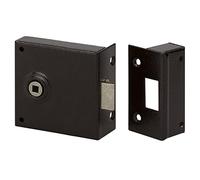 METALUX Série 526 - Serrure en applique sans condamnation LxH 110x80mm Carré de 6mm Sens Droite Porte de jardin Portail Porte extérieur