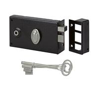 METALUX Série 596 Droite - Serrure en applique horizontale 140 × 82 mm, pêne dormant + demi-tour, clé L, gâche