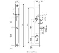 Metalux Serrure 1 point coffre - Argent inox