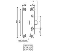 Metalux serrure bec-de-cane monopoint gauche