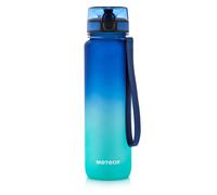 METEOR Gourde de sport 1000 ml - Tritan, filtre amovible, antidérapante Bleu/Turquoise