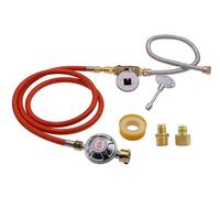 METER STAR Kit de système de contrôle de soupape de poêle à propane extérieur, ensemble de pièces de rechange avec soupape de régulation de pression de gaz, robinet de contrôle de débit et