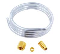 Meter Star Kit de tubes en aluminium de 6,35 mm avec raccords à compression en olive M10 x 1 femelle et mâle longueur 99,5 cm pour chauffe-eau à gaz, chauffage de four et brûleur pilote de soupape