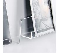 MetFun Lot de 3 supports muraux en vinyle - Étagères murales en acrylique transparent de 30 cm pour l'affichage de disques vinyles - Étagères flottantes - Étagères murales pour la décoration de la
