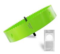 METOTY Scie cloche bi-métal 200 mm, scies cloches universelles HSS M42, avec adaptateur de tige triangulaire et foret de centrage, un sac anti-poussière gratuit pour aluminium, métaux, plastiques