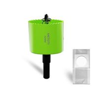 METOTY Scie cloche bi-métal 42 mm, universelle, HSS M42, avec adaptateur de tige triangulaire et foret de centrage, un sac à poussière pour aluminium, métaux, plastiques, verre acrylique, bois, plaque