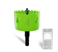 METOTY Scie cloche bi-métal de 57 mm, scies cloches universelles HSS M42, avec adaptateur de tige triangulaire et foret de centrage, un sac anti-poussière gratuit pour aluminium, métaux, plastiques