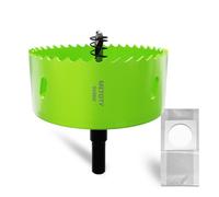 METOTY Scie cloche bi-métal de 95 mm, scies cloches universelles HSS M42, avec adaptateur de tige triangulaire et foret de centrage, un sac anti-poussière gratuit pour aluminium, métaux, plastiques