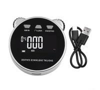 Mètre à rouleau numérique 200 m, mètre ruban électronique avec écran LCD, règle à roue rechargeable USB-C pour chemins droits/courbes, 5 unités (mm/cm/m/in/ft), corps en métal