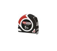 KS Tools - 302.0132 - Mètre ruban 5m - Mètre 5x19 mm - Enrouleur et arrêt automatique - Fabriqué en bi- matière - Ruban laqué blanc