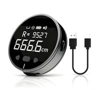 Mètre à ruban numérique électronique, outil de mesure de roulement longue distance de 99,99 m/328 pieds avec écran LCD, règle de roulement électronique portable pour diamètre plat