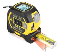 Mètre Laser Numérique 3 in 1 avec ligne laser croisée, 131Ft Télémètre Laser Numérique, 16Ft Mètre à Ruban avec [430]