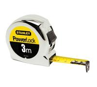 Stanley Mètre ruban Micro Powerlock 3 m 19 mm Boîtier ABS chromé 1-33-522